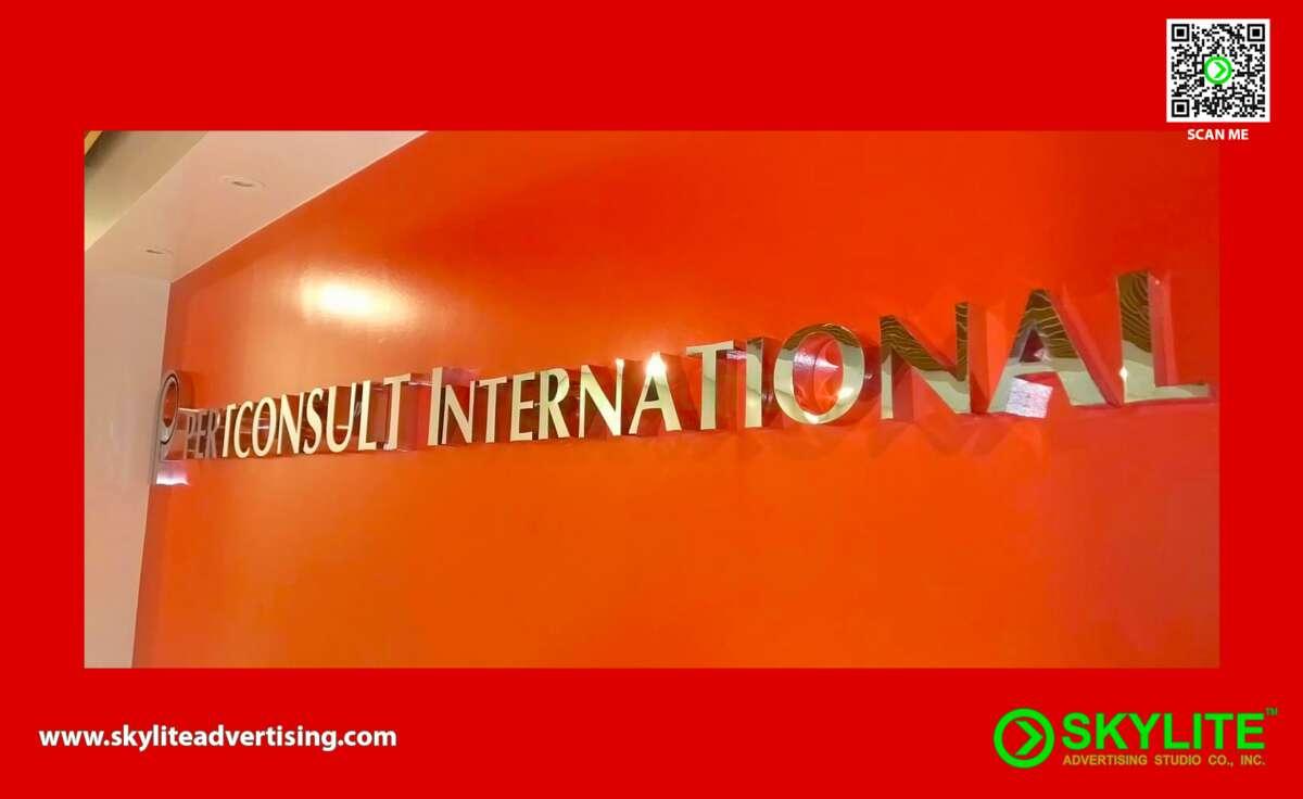pertconsult international stainless sign 2