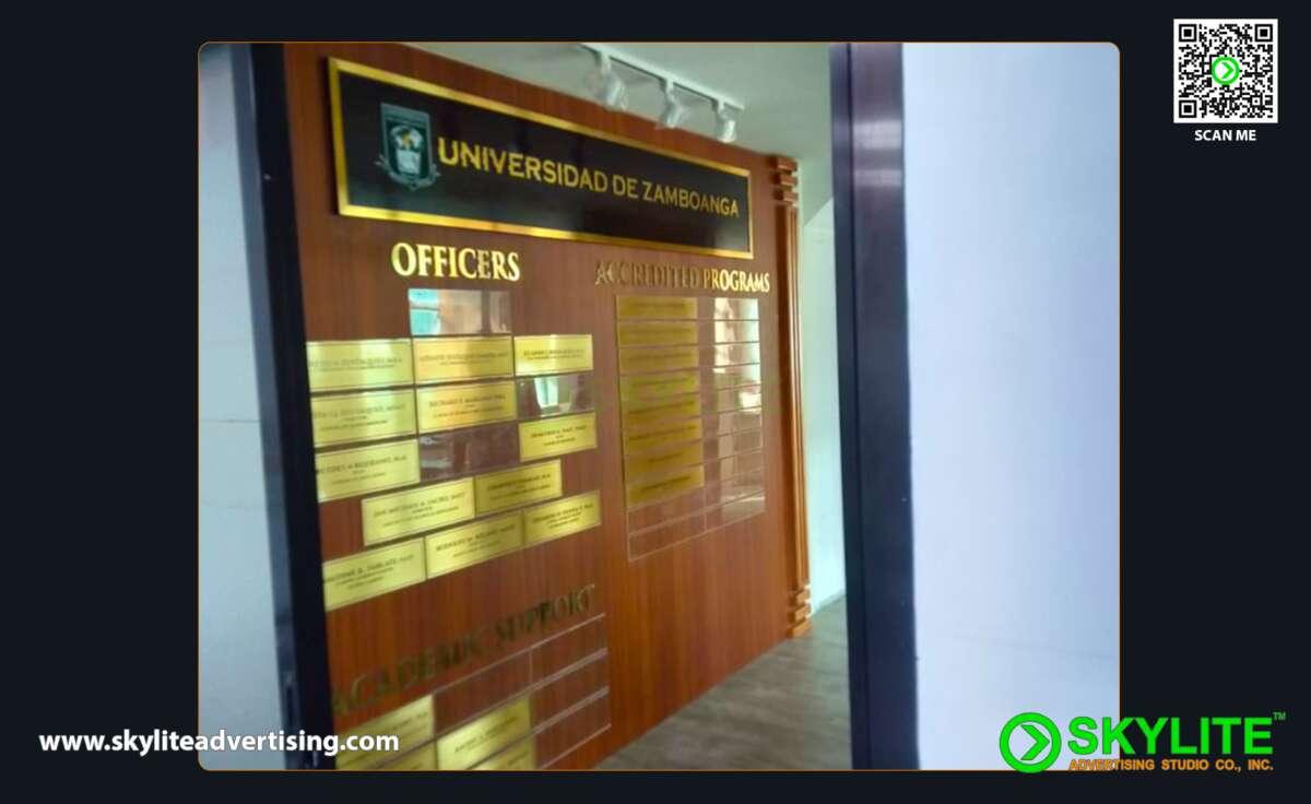 universidad de zamboanga donors wall and directional signs 23