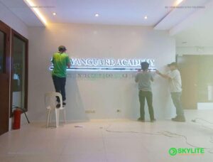 vanguard academy indoor outdoor stainless backlit sign 10