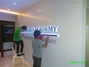 vanguard academy indoor outdoor stainless backlit sign 11