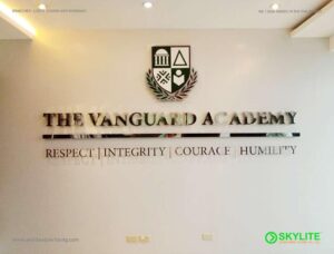 vanguard academy indoor outdoor stainless backlit sign 5