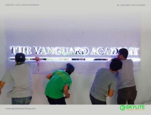 vanguard academy indoor outdoor stainless backlit sign 8