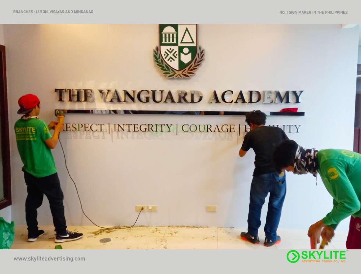 vanguard academy indoor outdoor stainless backlit sign 9