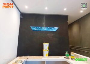 noblesse backlit stainless sign 2