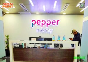 pepper money metal sign 2