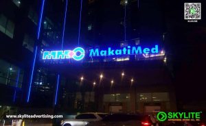 1 makati medical center main entrance signage installation featured img