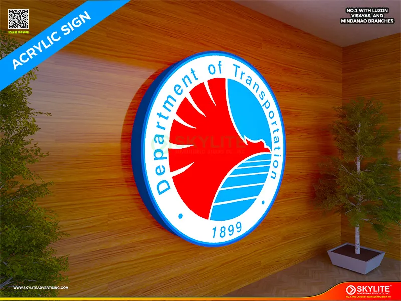 UV Printed Circular Acrylic Lightbox Sign