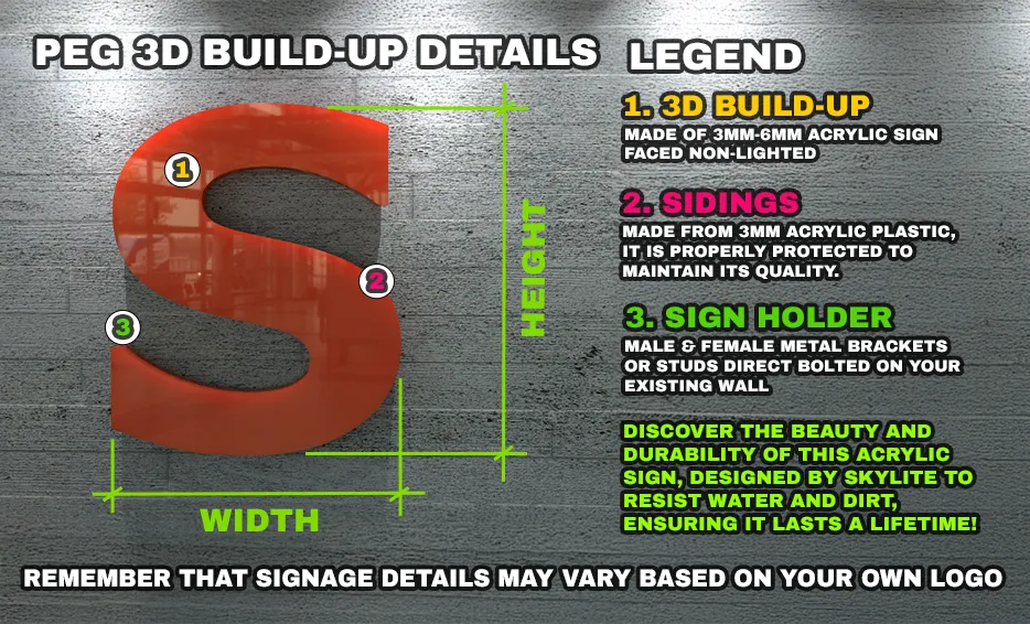 Custom-made GI Metal Build-up Letters (3D Letterings)