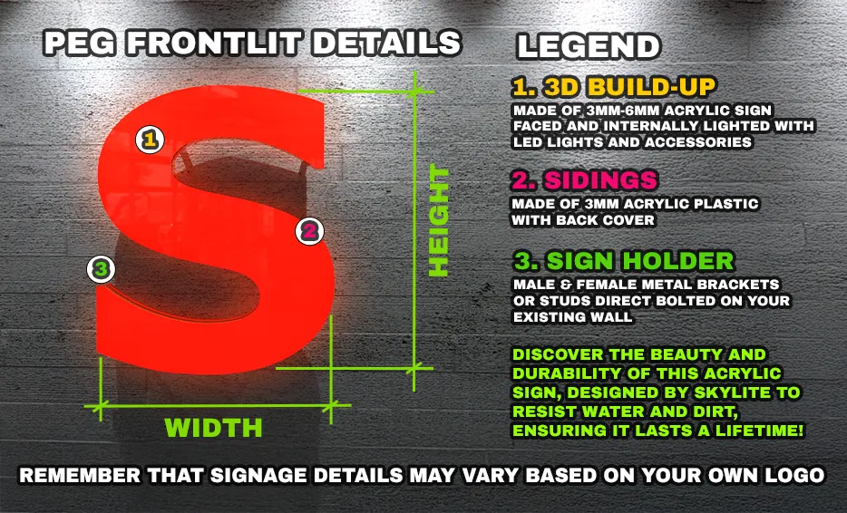 Custom-made GI Metal Build-up Letters (3D Letterings)