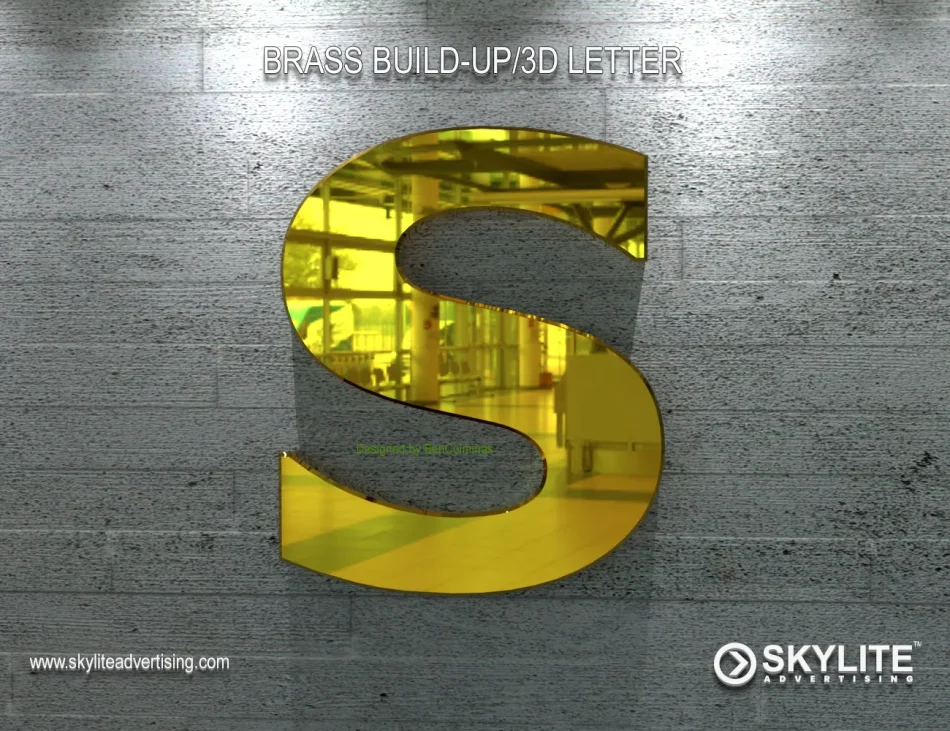Custom-made Brass Build-up Letters (3D Letterings)