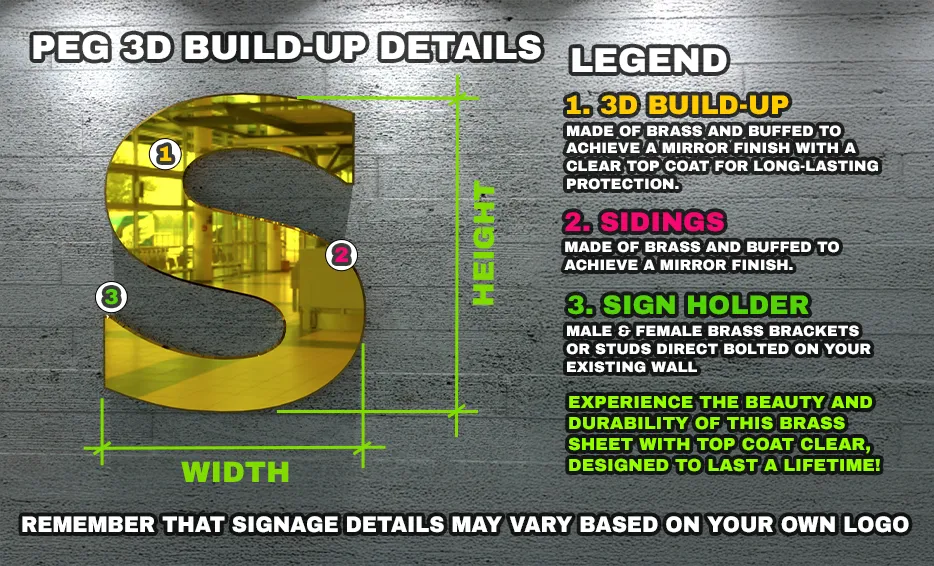 Custom-made GI Metal Build-up Letters (3D Letterings)