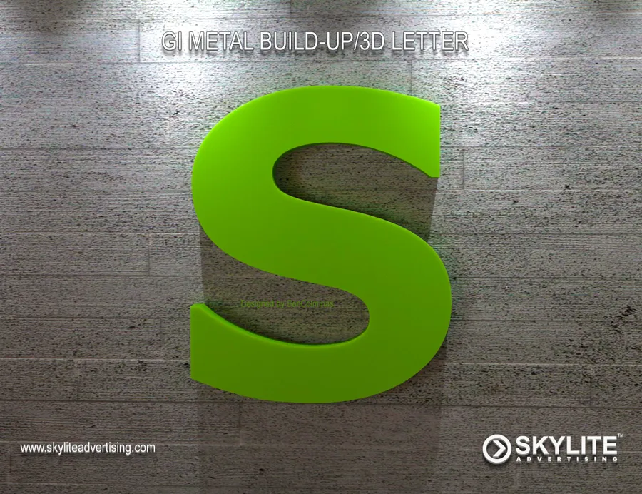 Custom-made GI Metal Build-up Letters (3D Letterings)