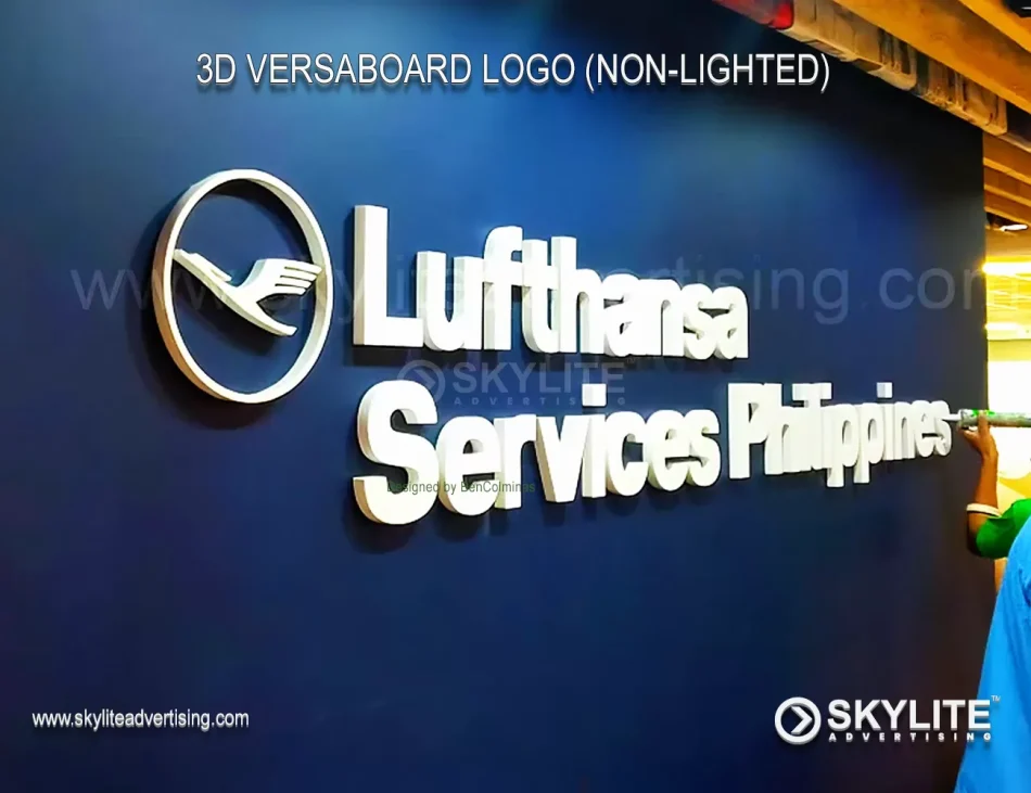 Custom-made Versaboard Company Lobby Sign