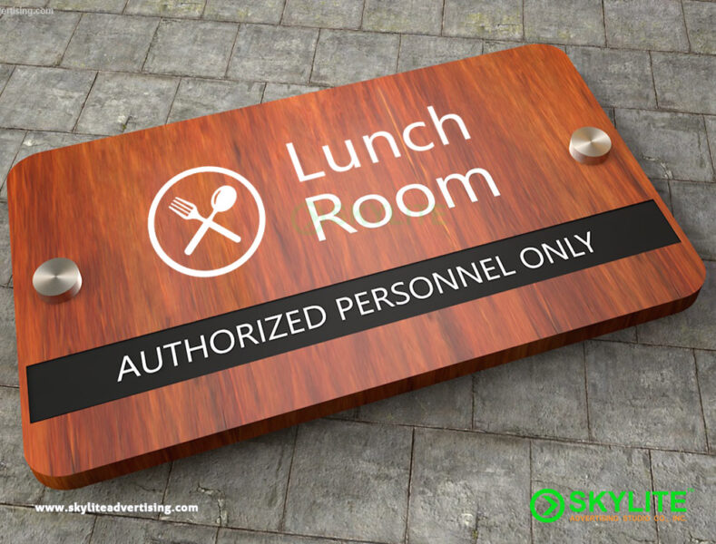 Lunch Room Door Sign