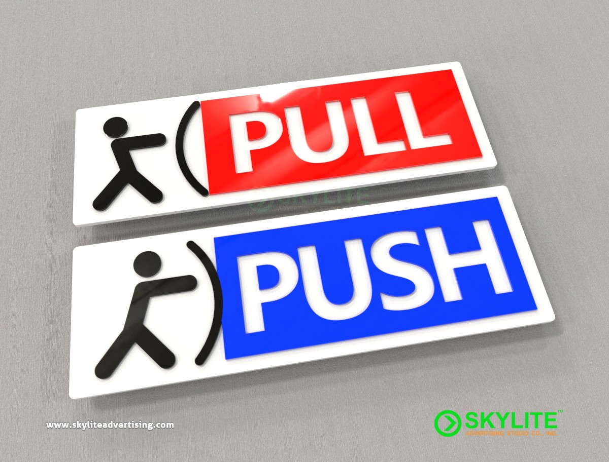 Acrylic Push & Pull Sign Design Two