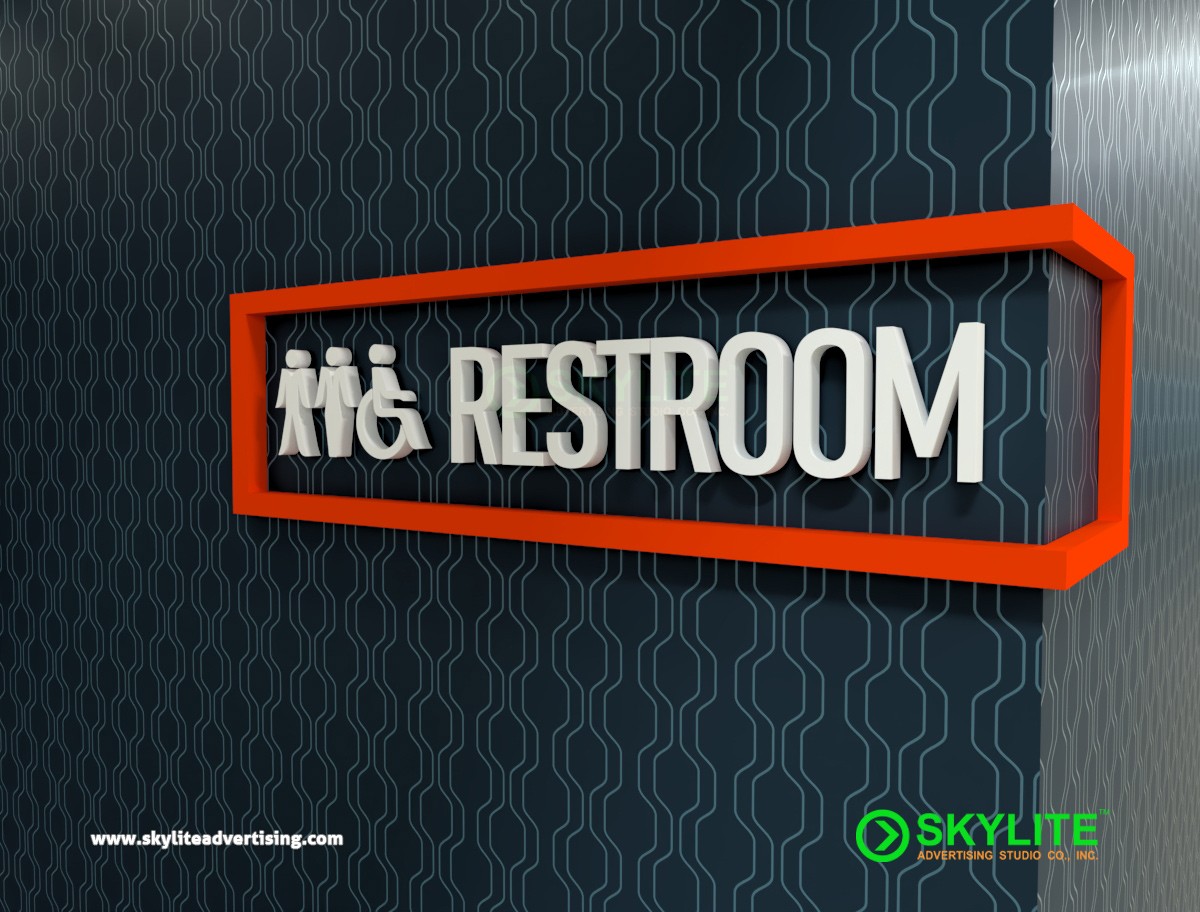 Bathroom Sign- Laser Cut Acrylic